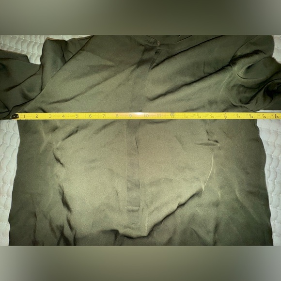 Theory brand trapeze Button Down top. Dark Rosemary green. Size TP (XS) VGUC - Picture 6 of 12